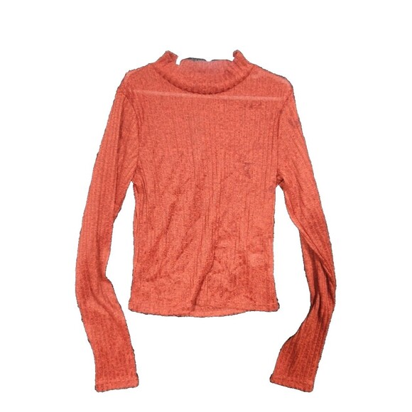 Brit & Bri Shirt Women's M Medium High Neck Long Sleeve  Cropped Blouse NEW NWT - Picture 1 of 10